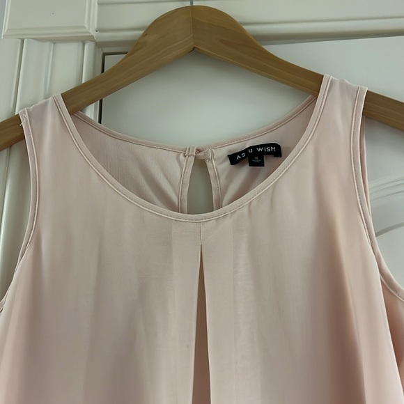 As U Wish Light Pink Flowy Mid-Length Dress - Picture 2 of 3